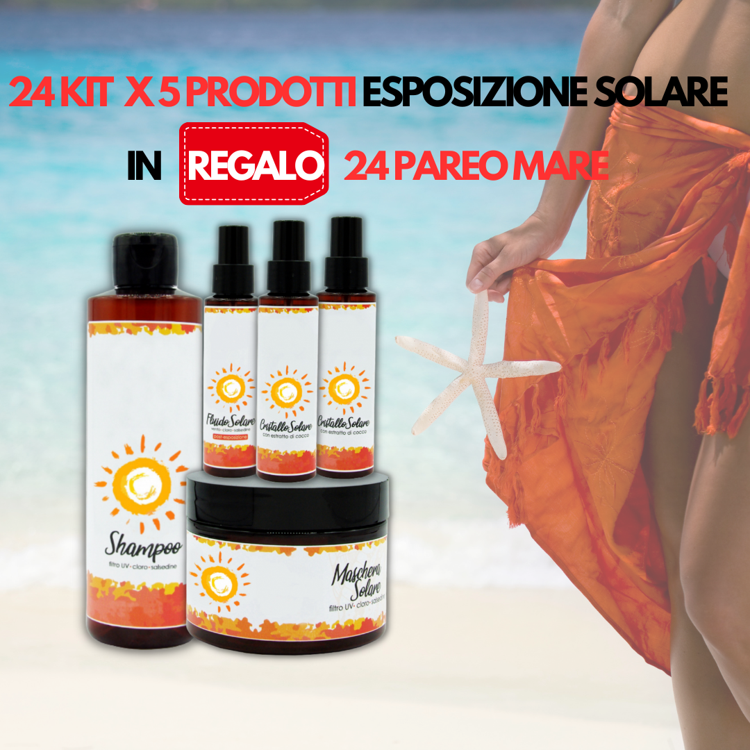 24X5 PRODUCTS KIT Complete Sun Exposure Products Kit 24 Kits x 5 Products (120pcs) 24 Pareo Mare Gift*. - Image 1